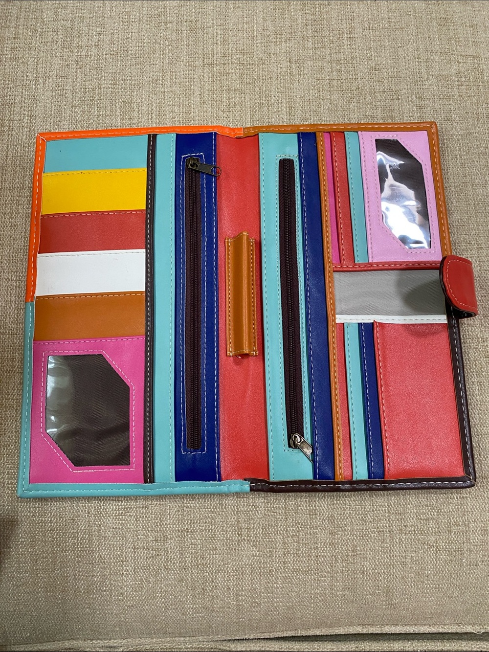 Plunder Pink, Turquoise & Red Colorblock Wallet - Picture 3 of 5